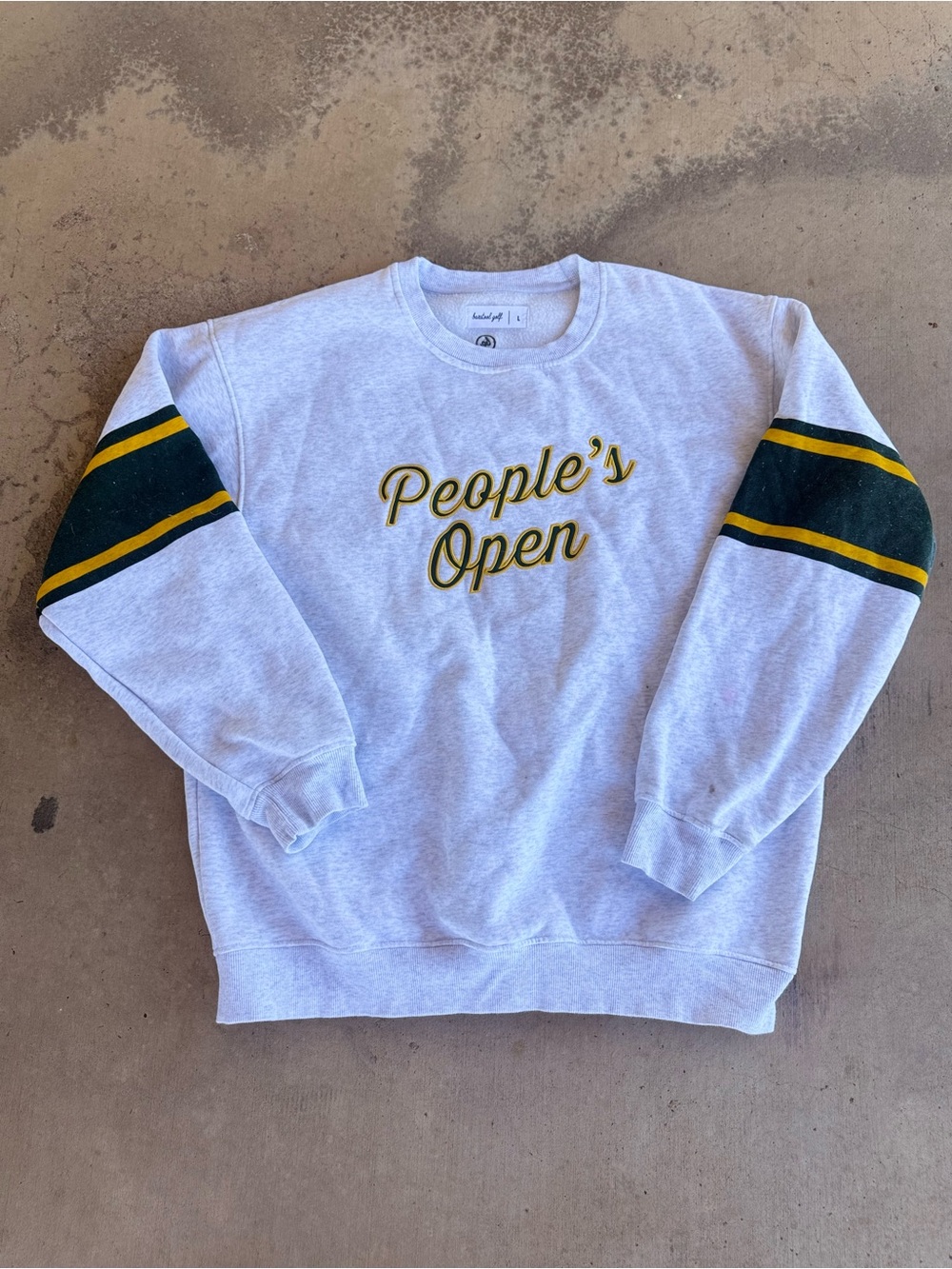 Barstool Golf People’s Open Crewneck Sweatshirt Gray Size Large